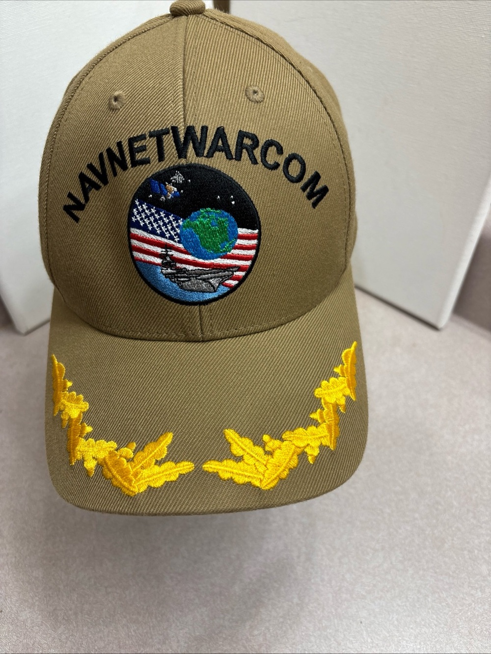 The Corps Navnetwarcom Logo Strapback Baseball Cap Dad Hat One Size Military